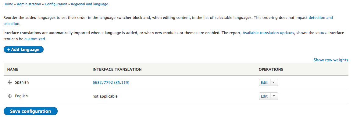 Translate User Interface